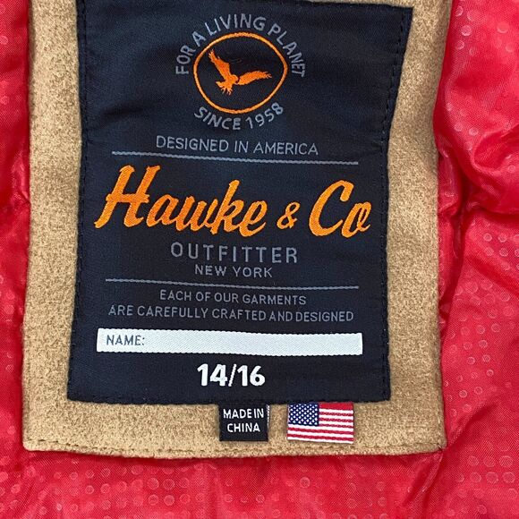 Hawke & Co Jacket Girl's 14/16 Camel Heat Insulated Hooded MSRP $130 - Picture 10 of 16